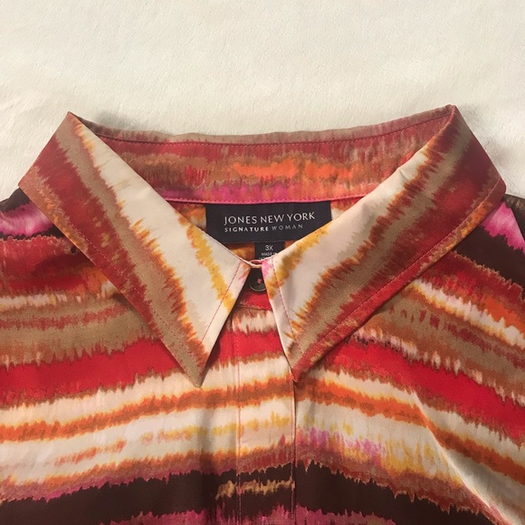 Jones New York Button Up Shirt Women’s Size 3X Multicolor Long Sleeve’s - Picture 10 of 16